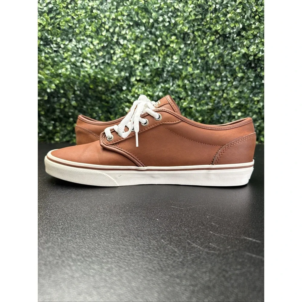 Vans Atwood Leather Mens Skate Shoes Sneakers Size 9.5 Brown
